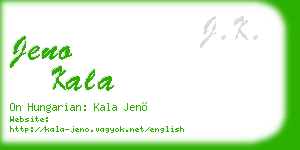 jeno kala business card